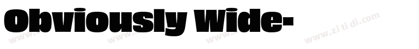 Obviously Wide字体转换